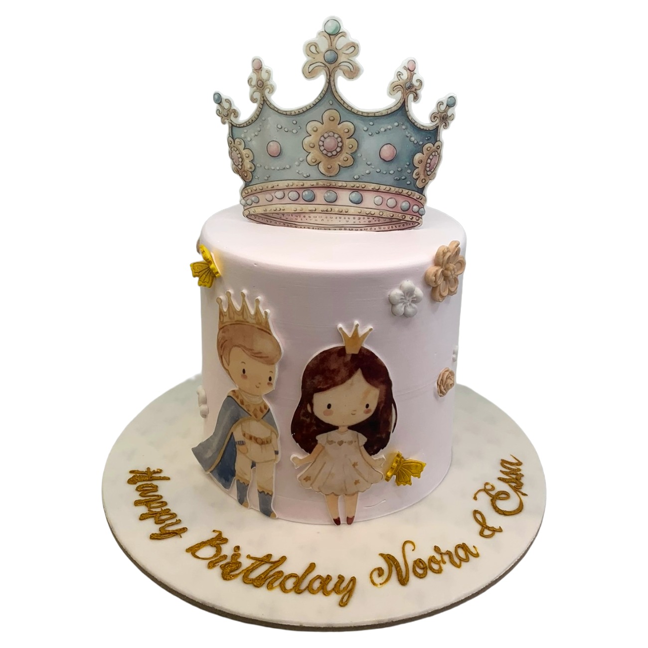 Royal Little Prince & Princess Crown Cake
