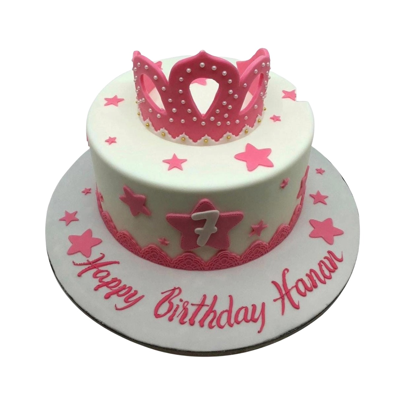 Royal Pink Tiara Birthday Cake