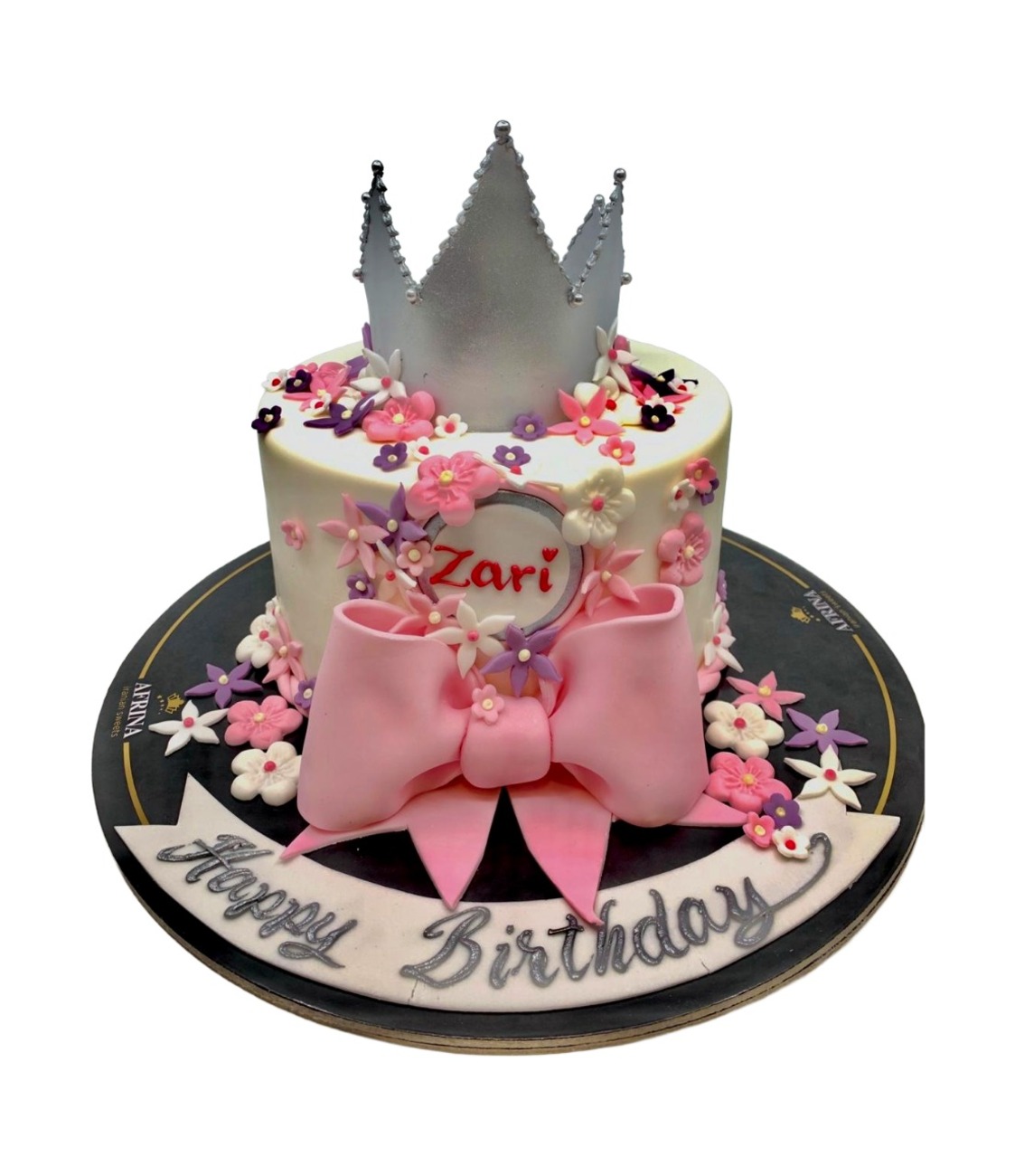 Royal Princess Tiara & Floral Cake
