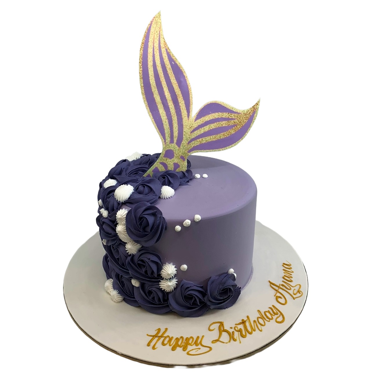 Royal Purple Mermaid Tail Cake
