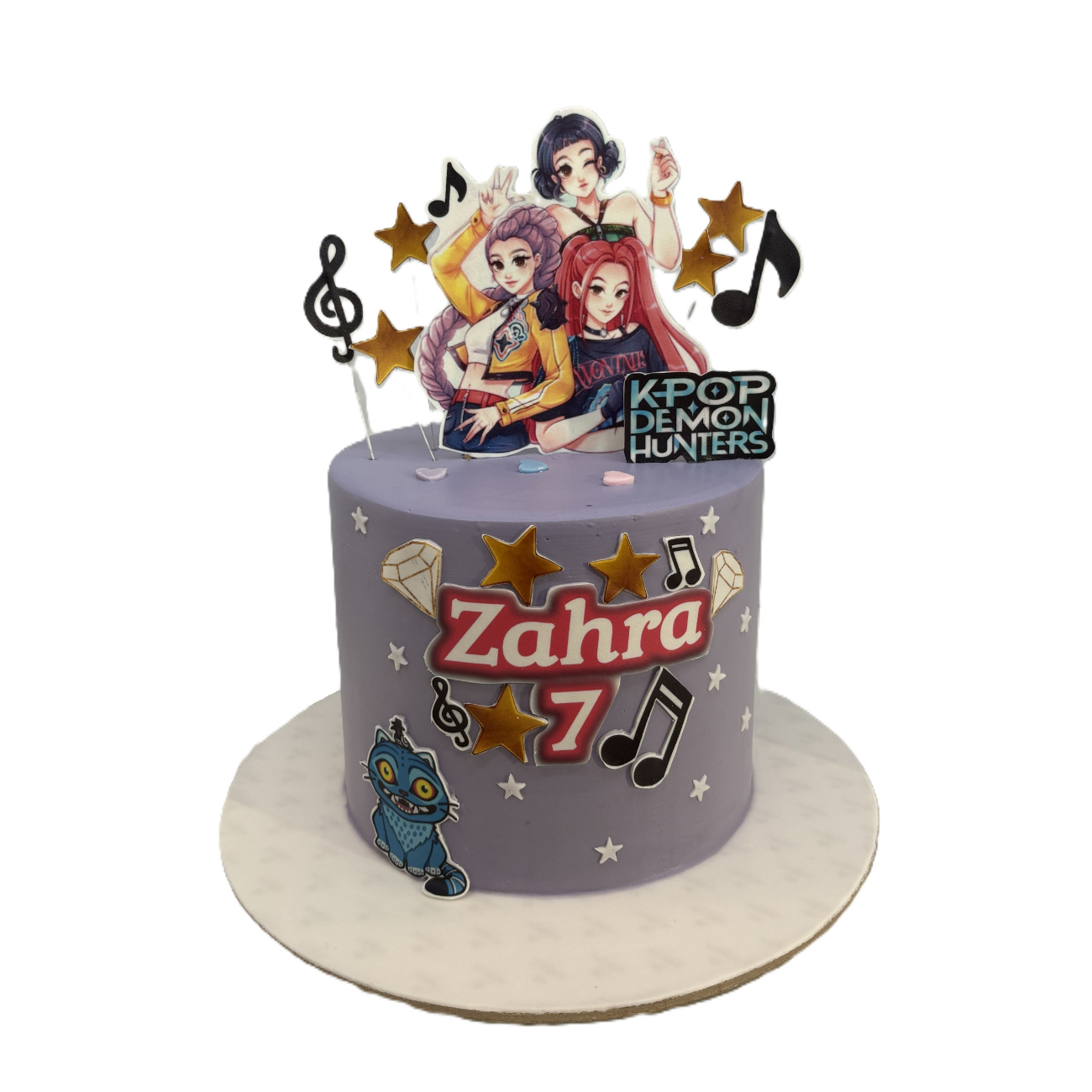 Simple K-Pop Pop-Star Anime Birthday Cake