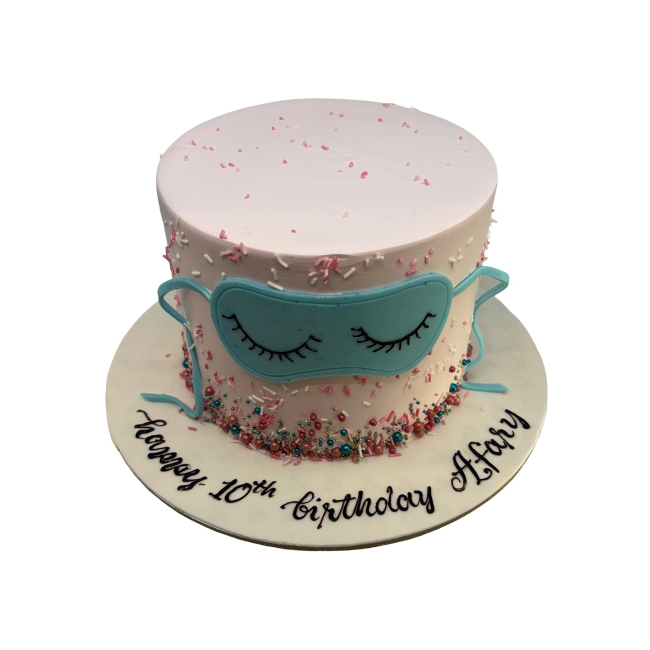 Slumber Party Sleep Mask Cake
