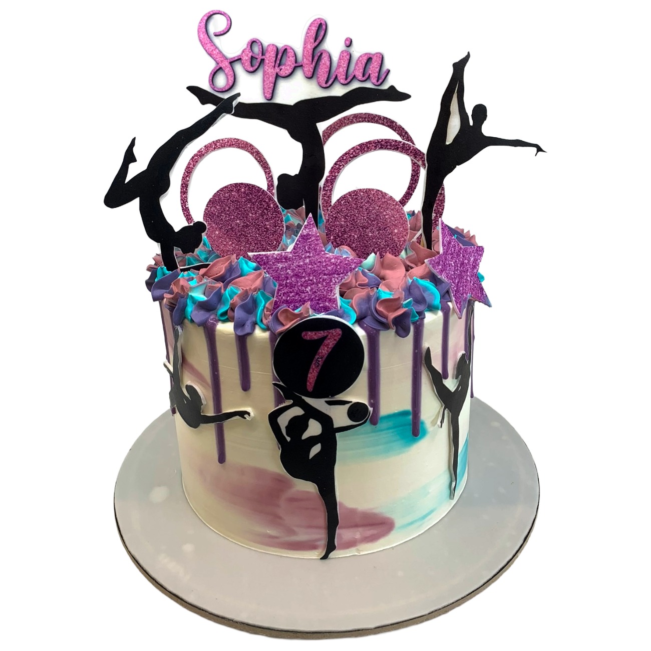 Sophia Gymnastics Drip Cake