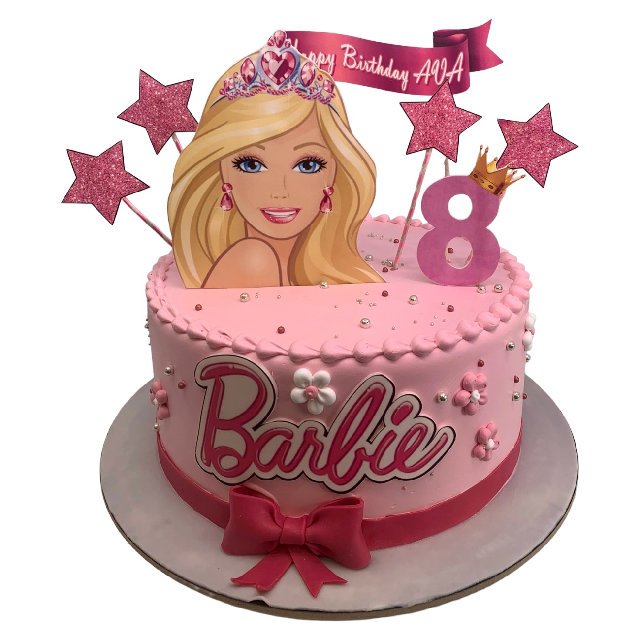 Sparkling Barbie Starry Pink Cake