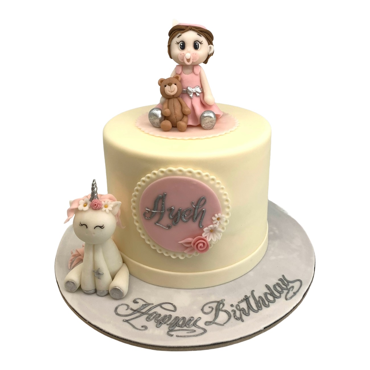 Sweet Dreams Baby & Unicorn Cake