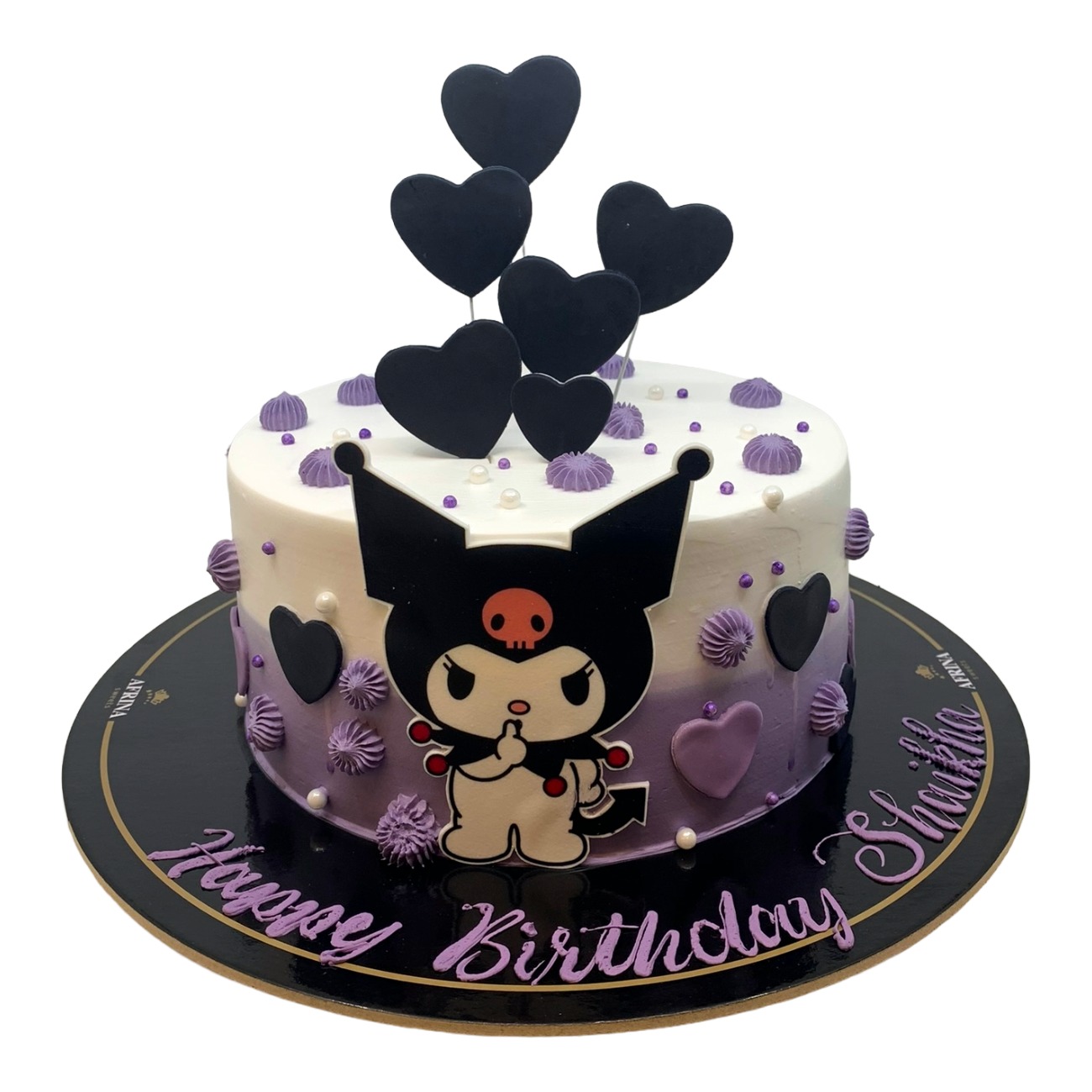 Sweet & Edgy Kuromi Purple Ombre Cake