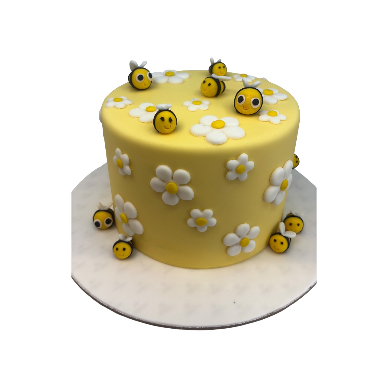 Sweet Honeybee & Daisy Cake