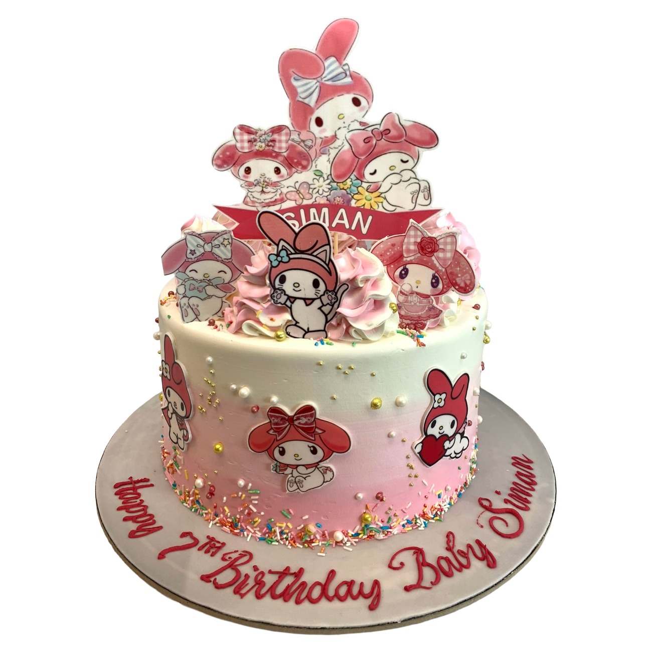 Sweet My Melody Pink Sprinkles Cake