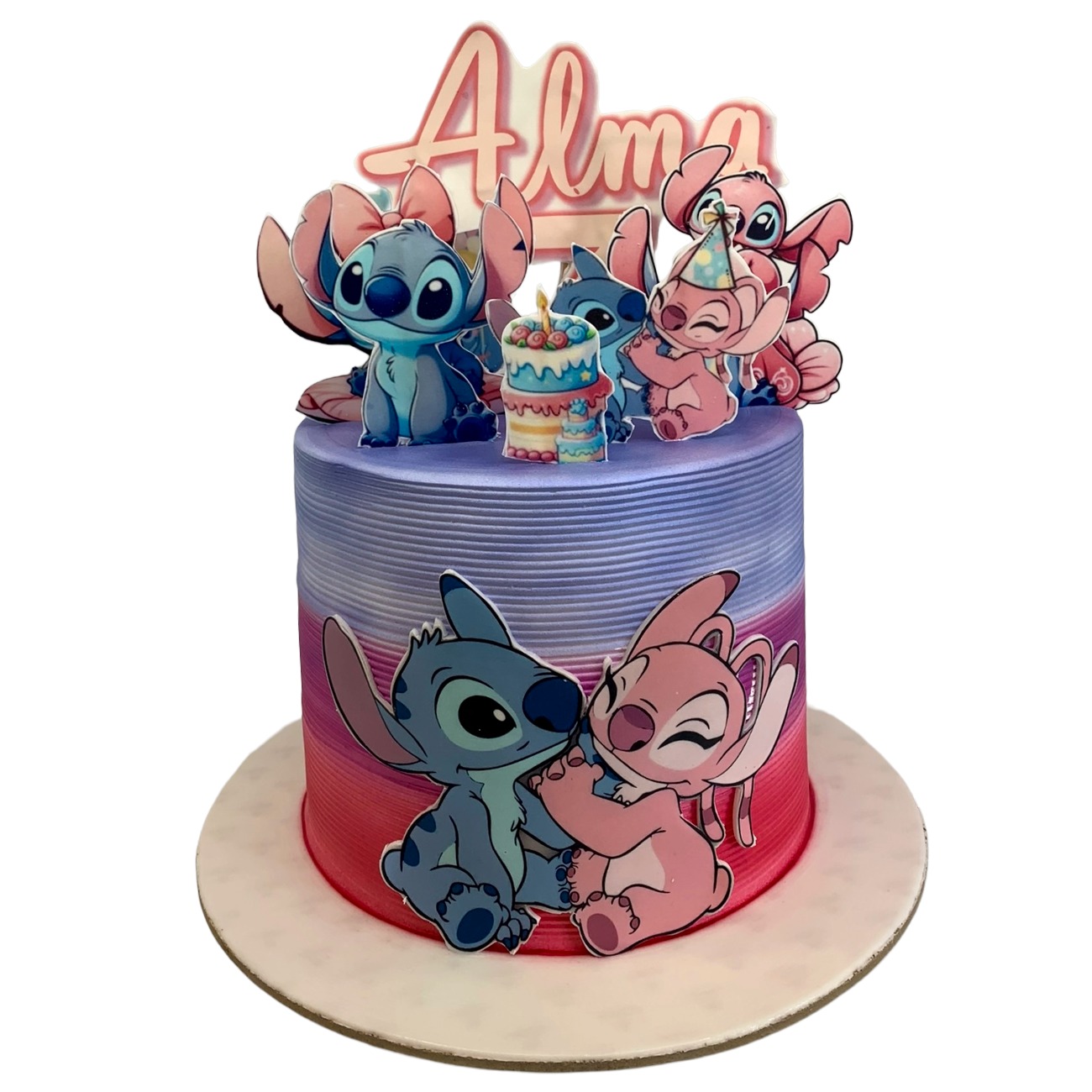 Sweet Stitch & Angel Paradise Ombre Cake