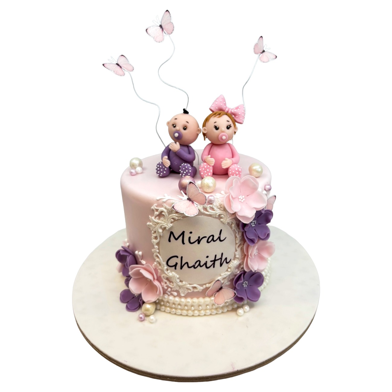 Sweet Twins Butterfly Garden Cake