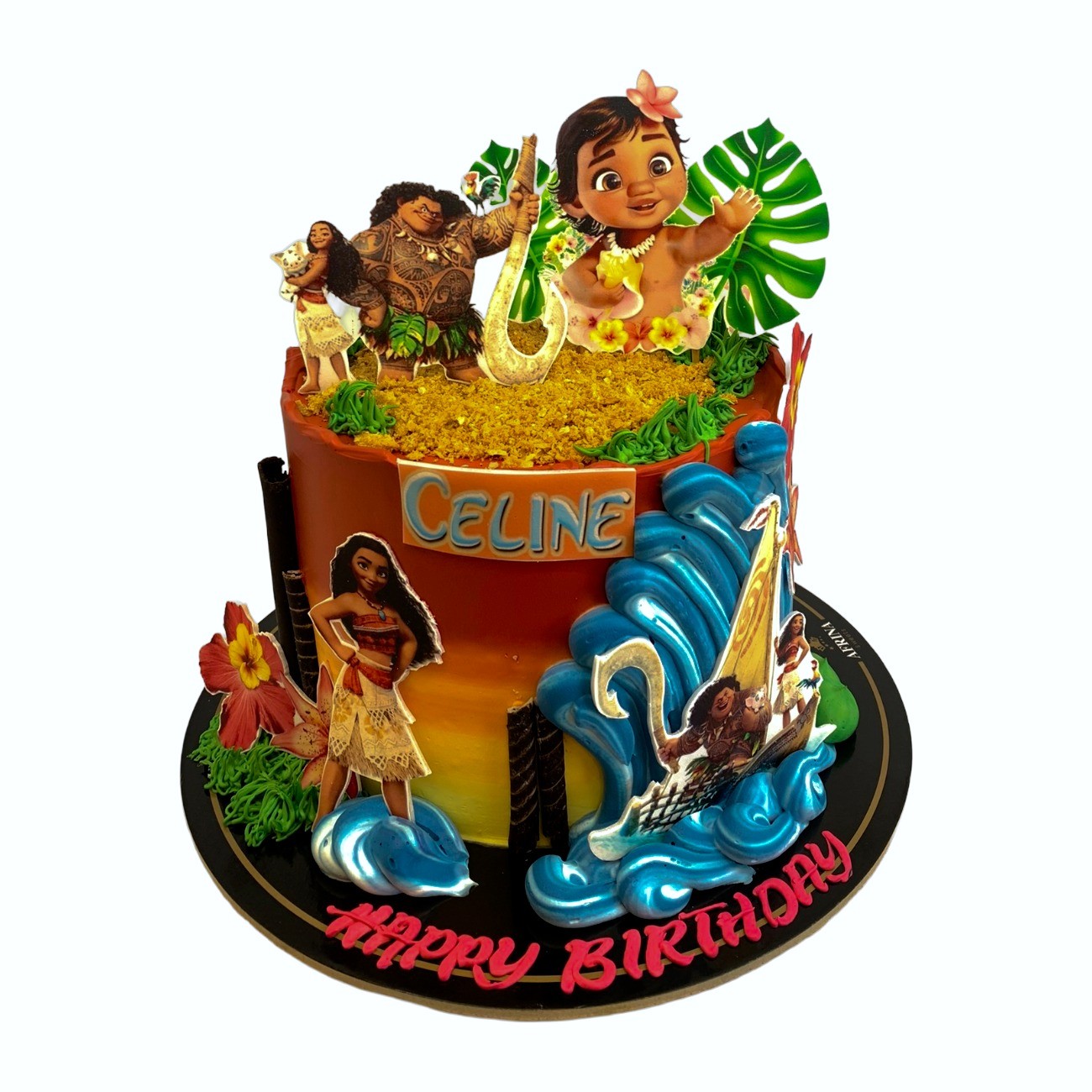 Tropical Moana Adventure Birthday Cake