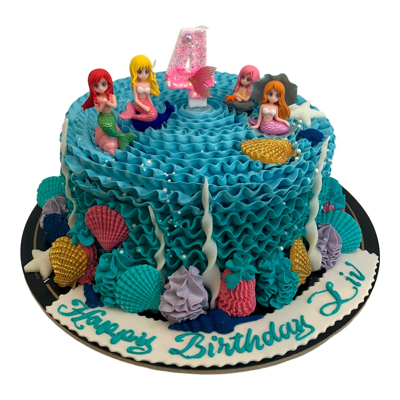 Under the Sea Mermaid Deep Ruffle Cake