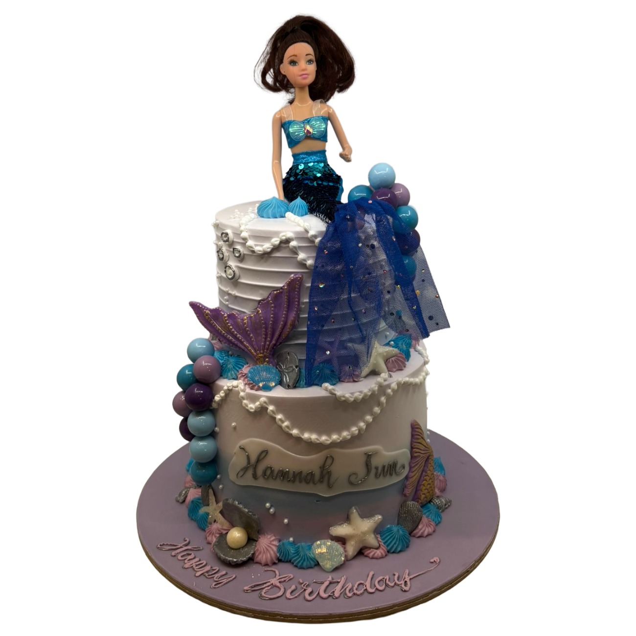 Under the Sea Mermaid Princess Two-Tier Cake