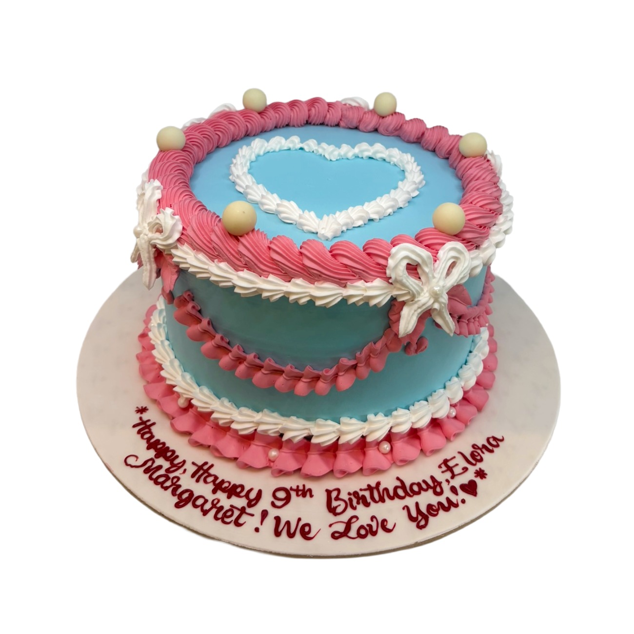 Vintage Coquette Ribbon Cake