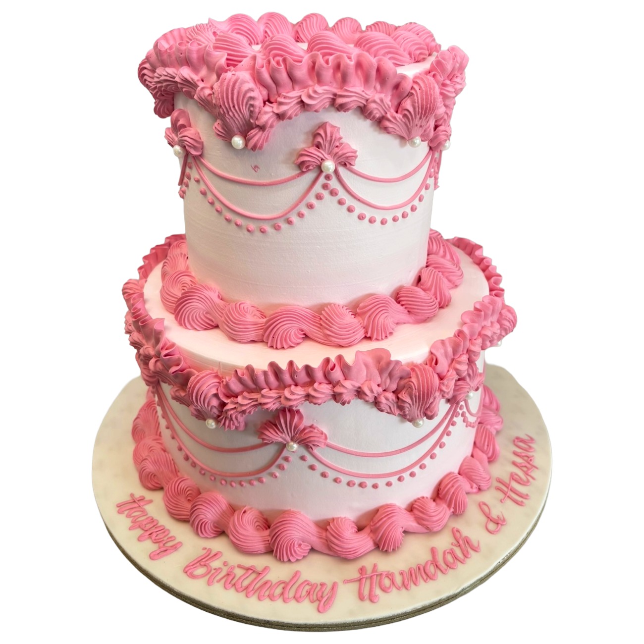 Vintage Pink Lambeth Palace Cake