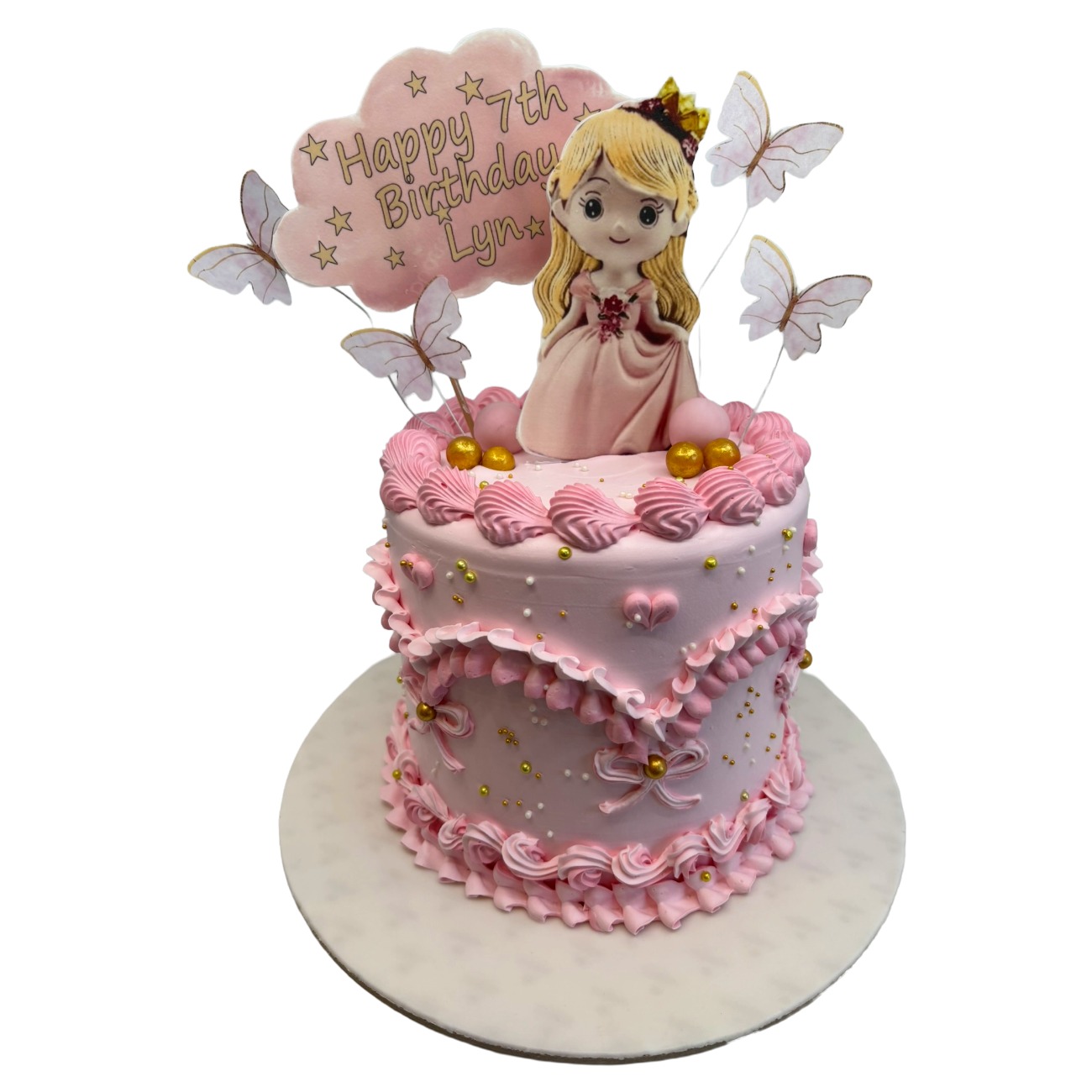 Vintage Pink Princess Lambeth Cake