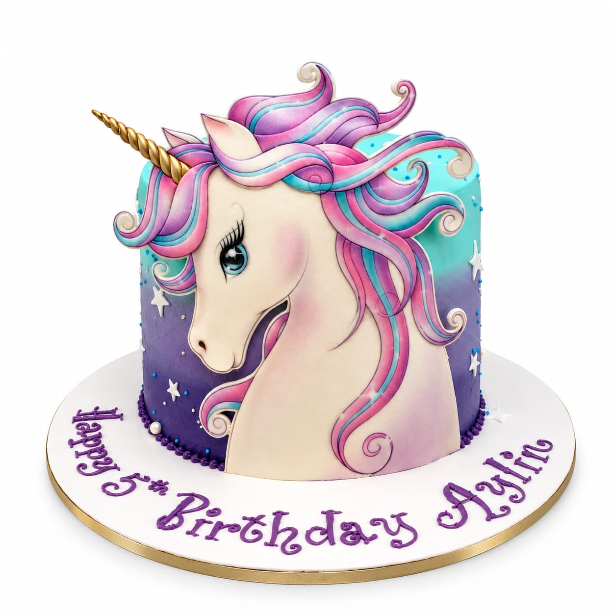 Celestial Twilight Unicorn Cake