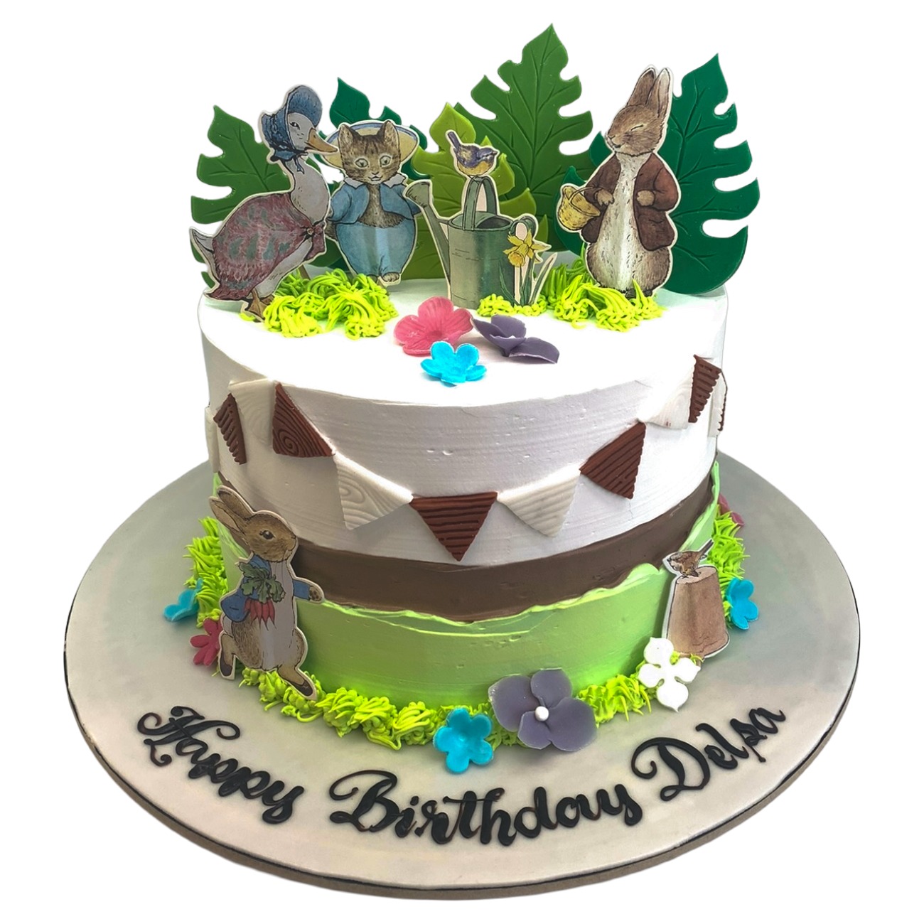Whimsical Peter Rabbit & Friends Garden Cake