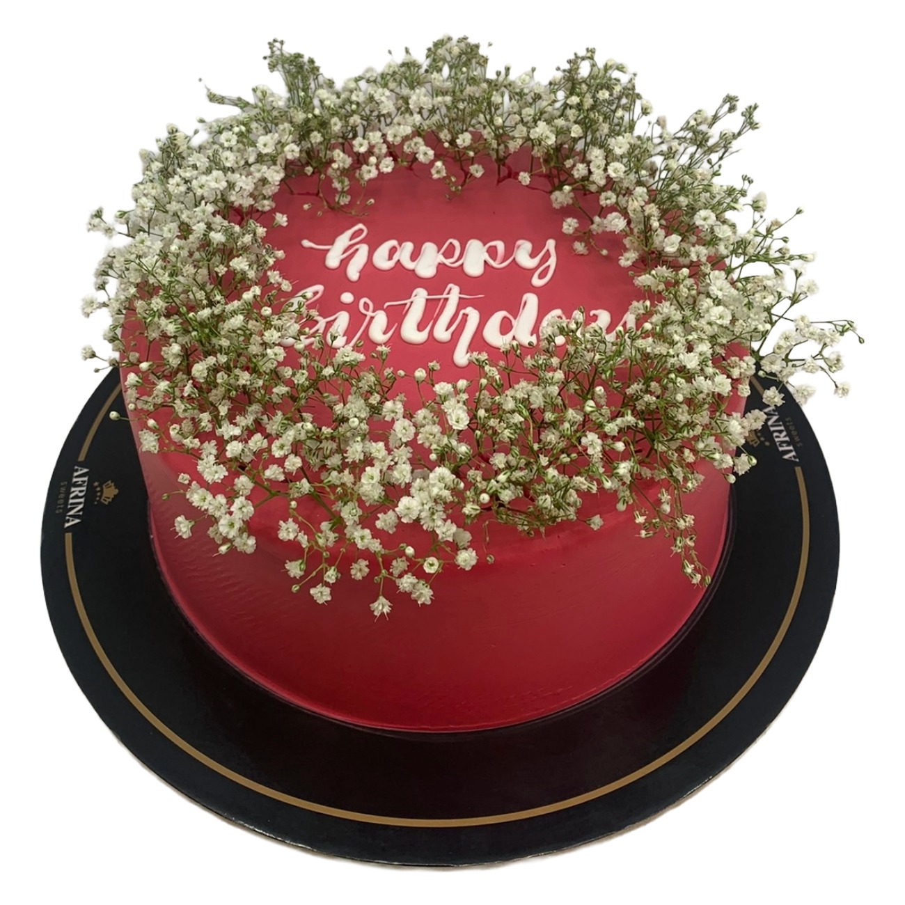 Crimson Floral Crown Cake