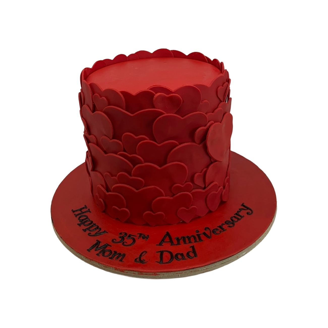 Crimson Heart Tapestry Cake
