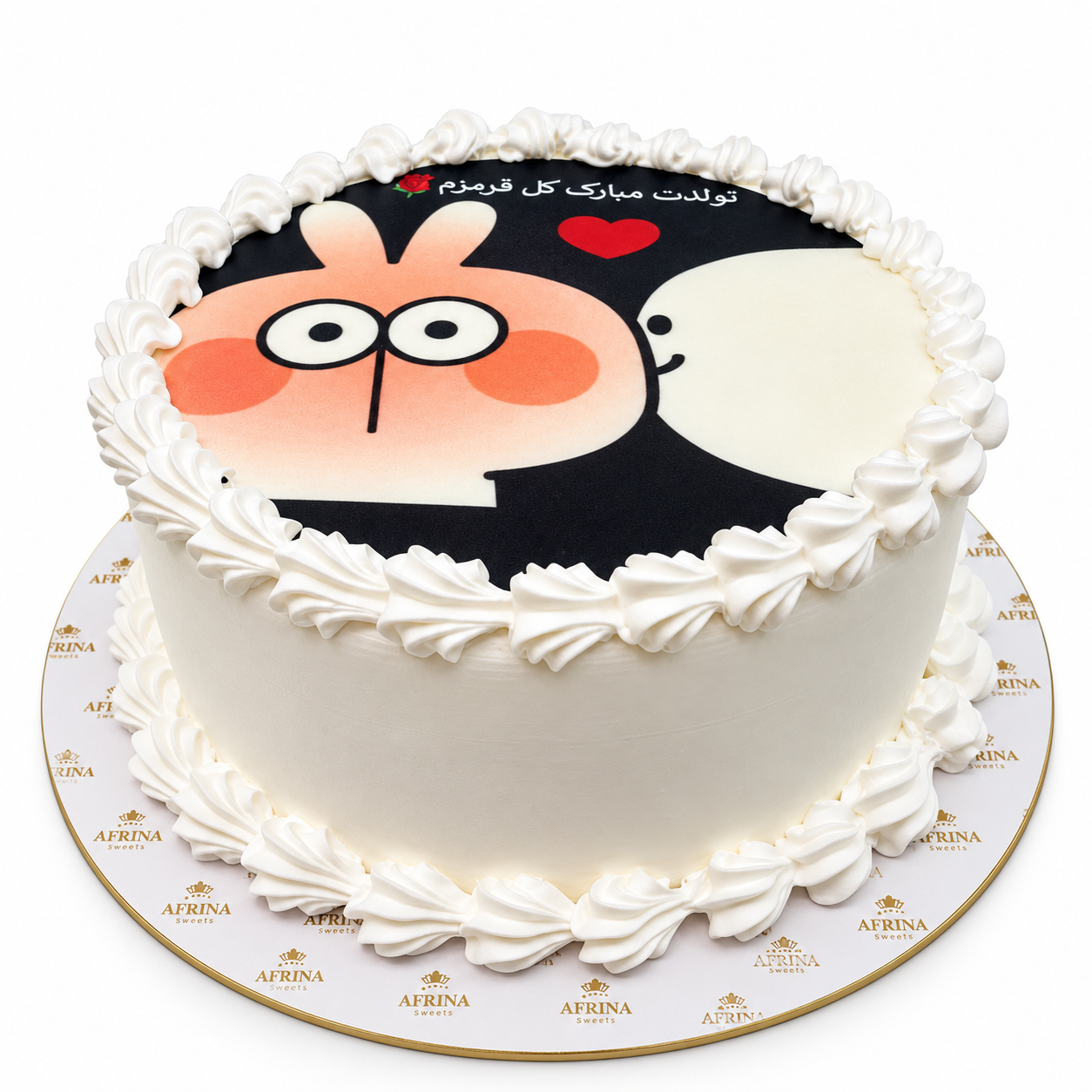 Afrina Cartoon Cute Kiss Cake