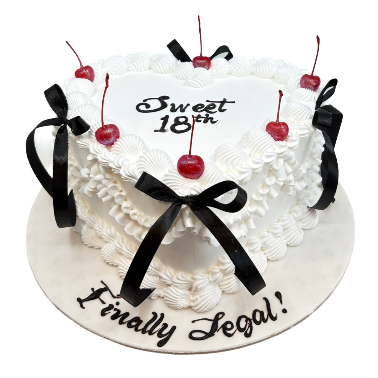 "Finally Legal" Cherry Heart Cake