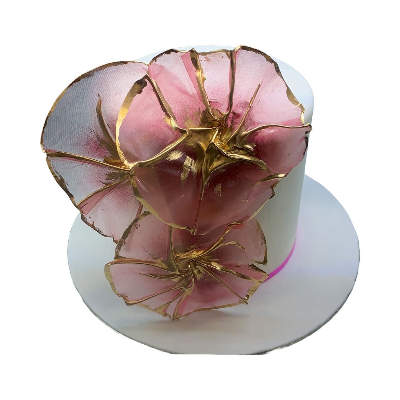 Gilded Floral Art Cake