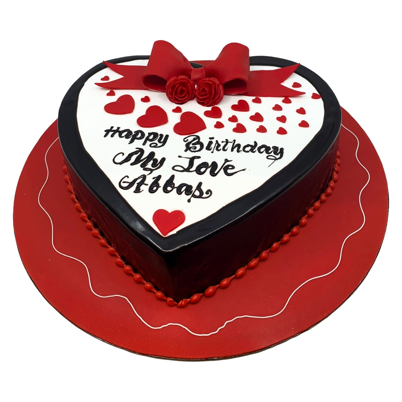 Midnight Romance Heart Cake