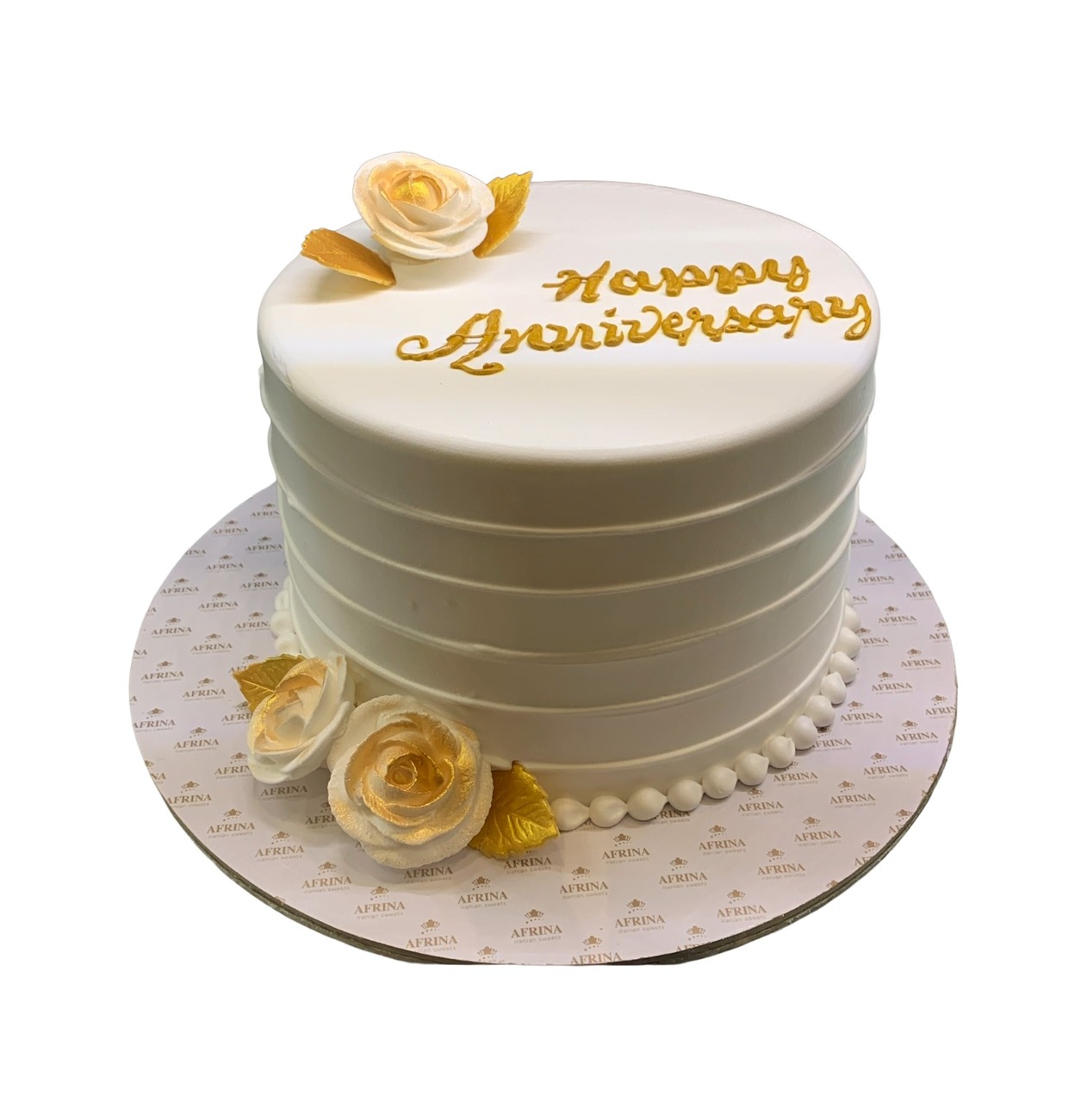 Rose Gold Anniversary Tier Cake