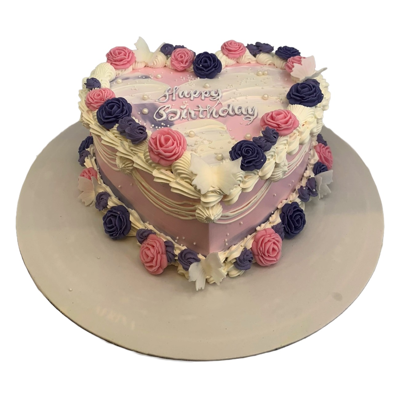Royal Rose Heart Garden Cake