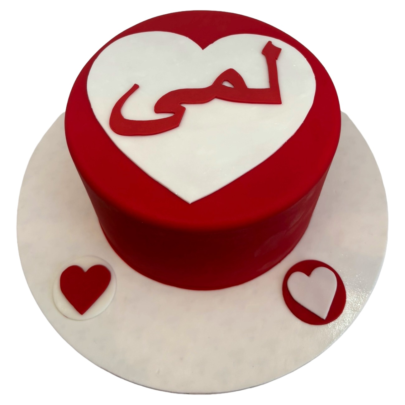 Scarlet Heart Round Cake