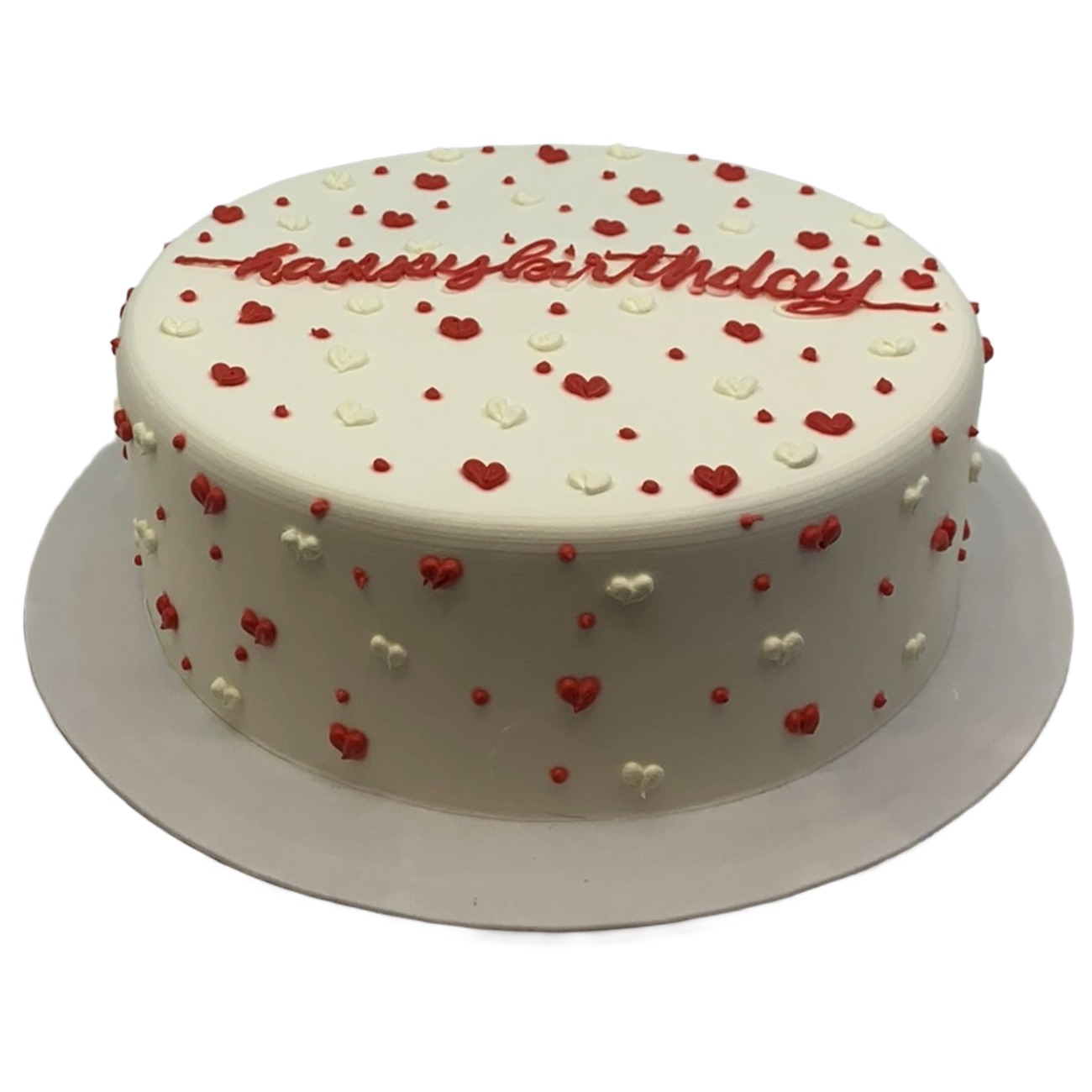 Tiny Hearts Birthday Round Cake