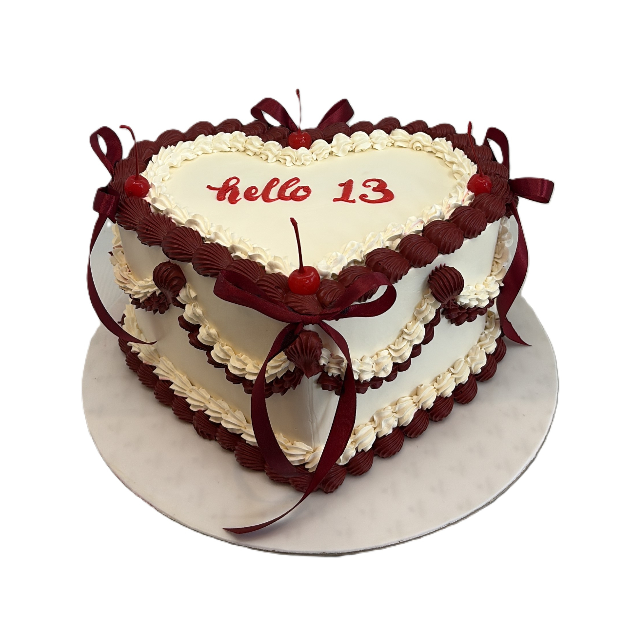 Vintage Cherry Heartthrob Cake