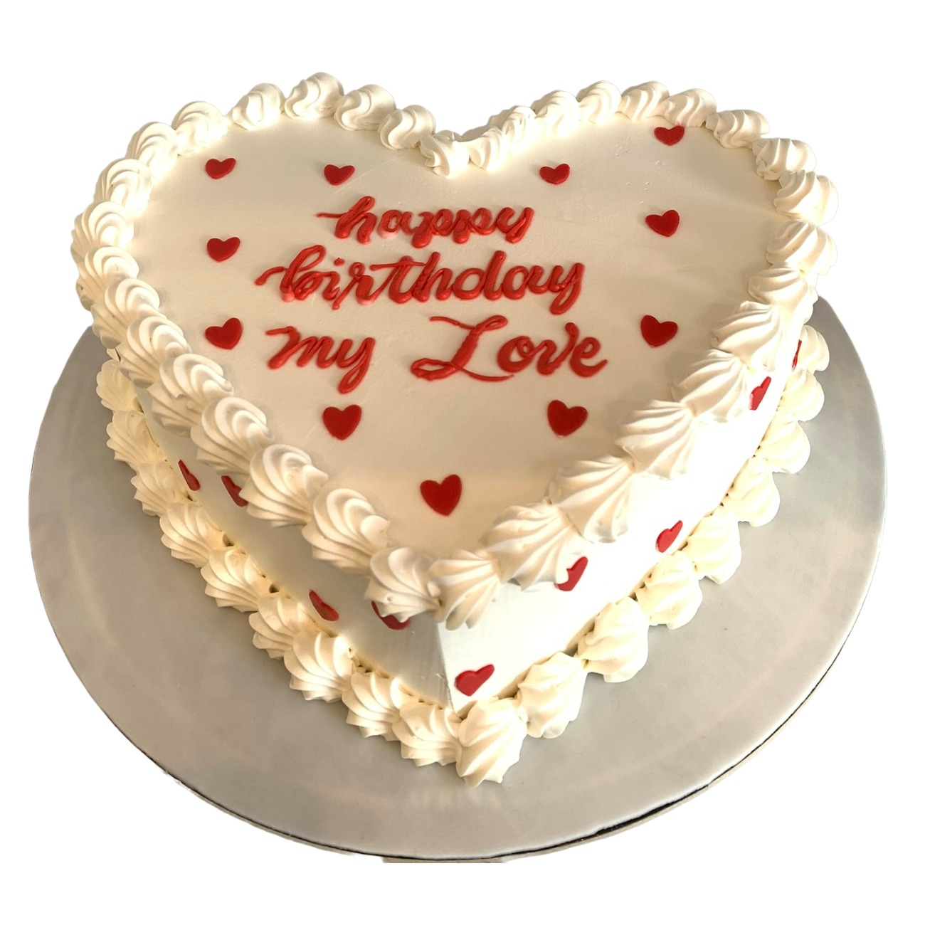 Whimsical My Love Heart Cake