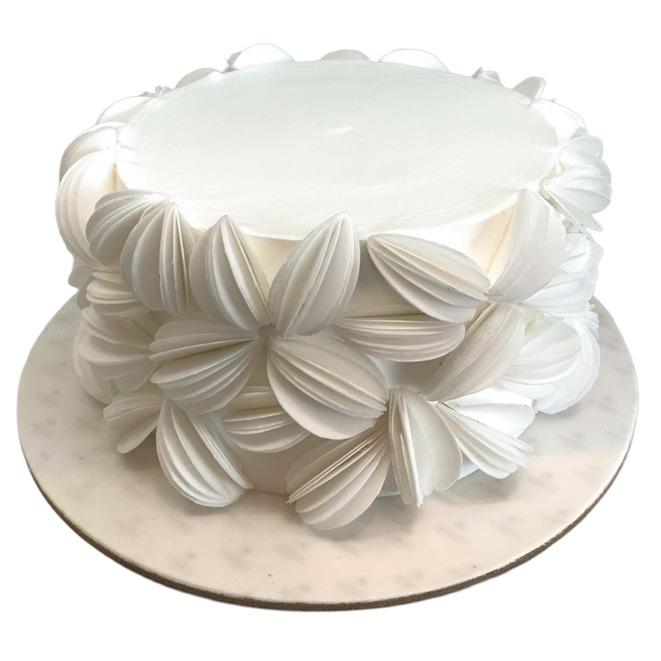 White Velvet Petal Cake