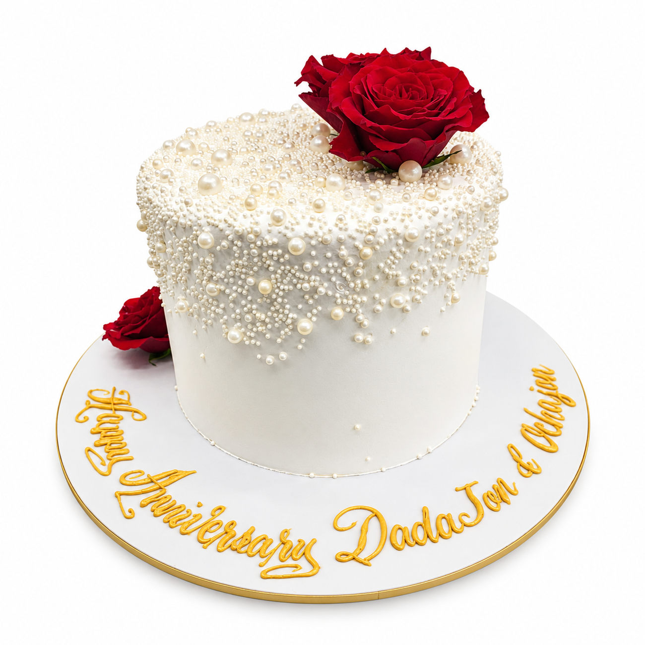 classic Red Rose Pearl Cake 2.0