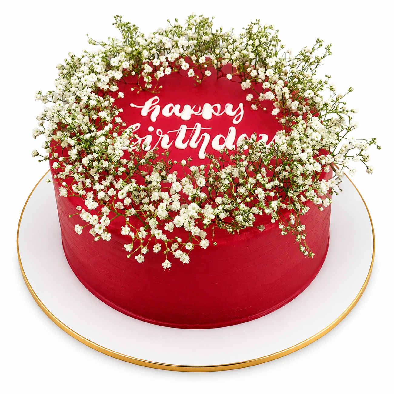 Crimson Floral Birthday Cake 2.0