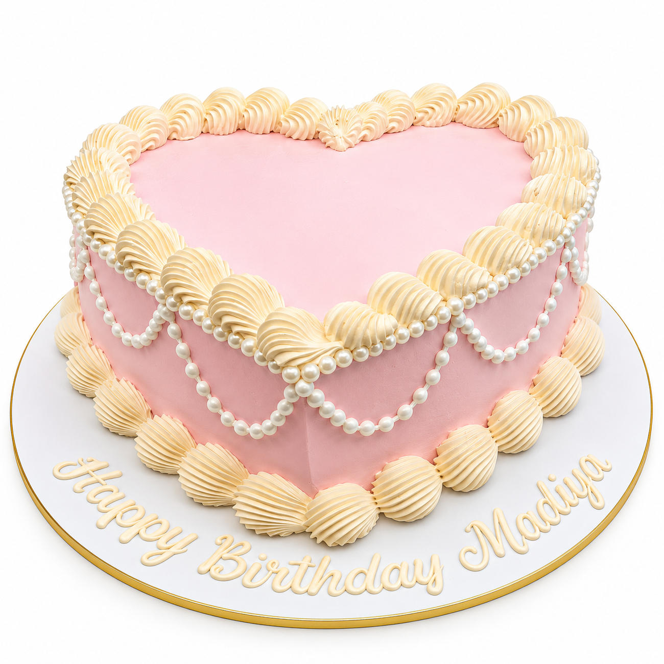 Celebration Pink Pearl Heart Cake 2.0