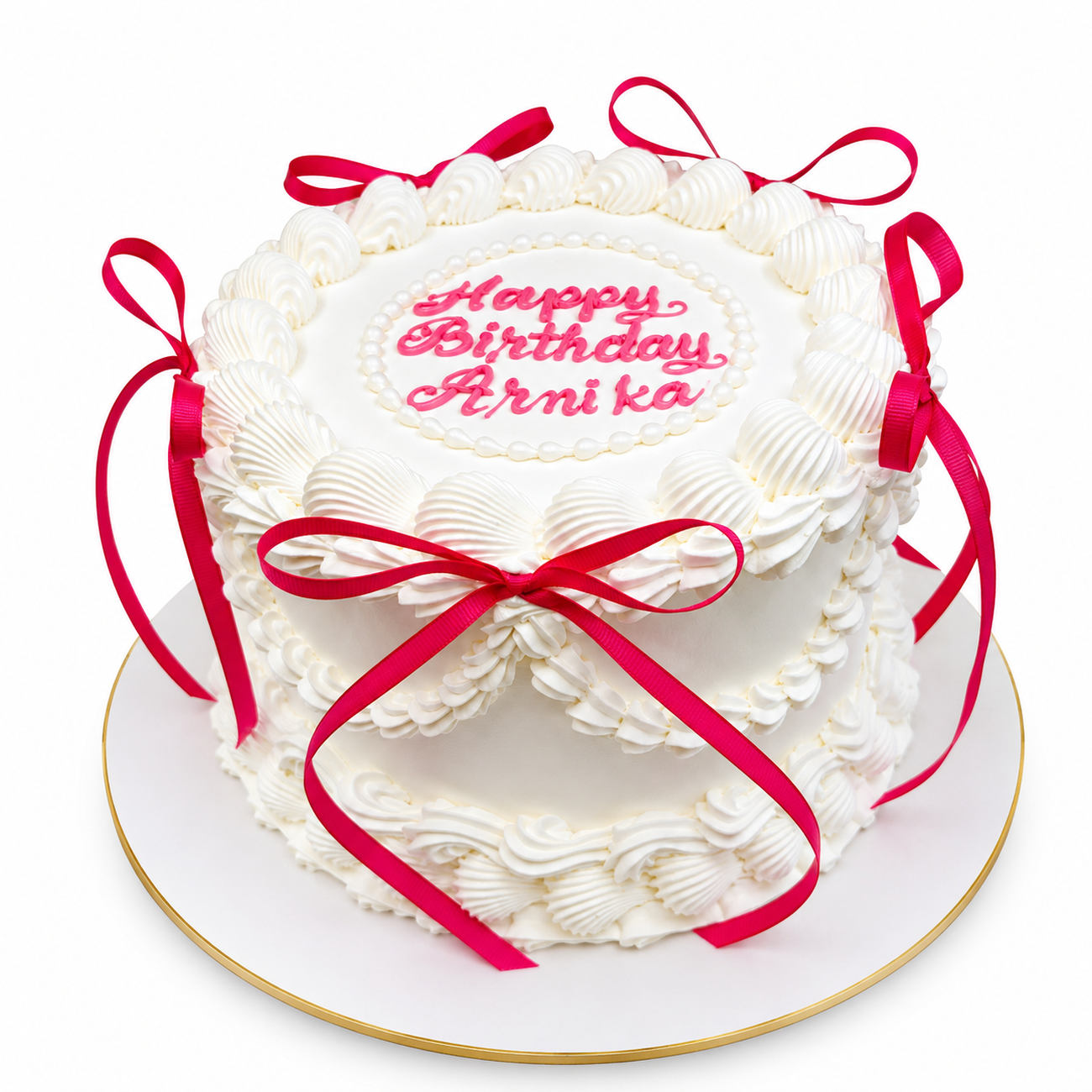 Coquette Pink Ribbon Birthday Cake 2.0