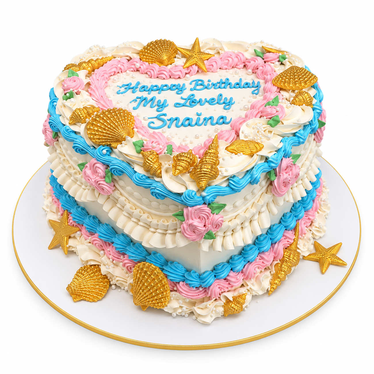 Enchanted Seashell Heart Cake 2.0