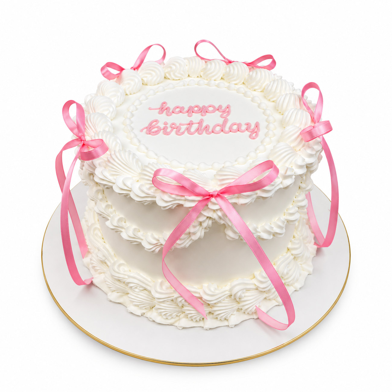 Classic White Bow Cake 2.0