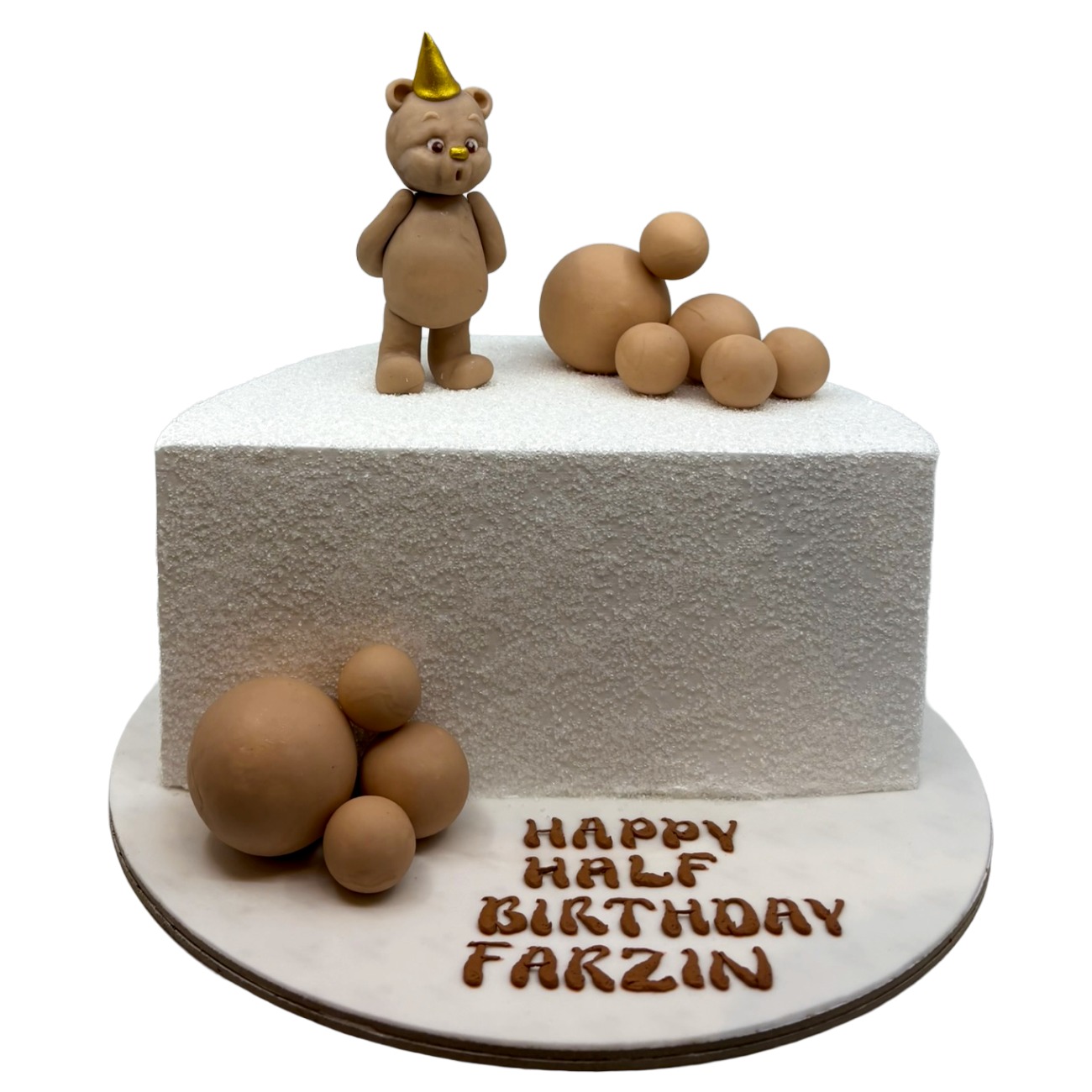 Adorable Teddy Bear 6 Months Birthday Cake