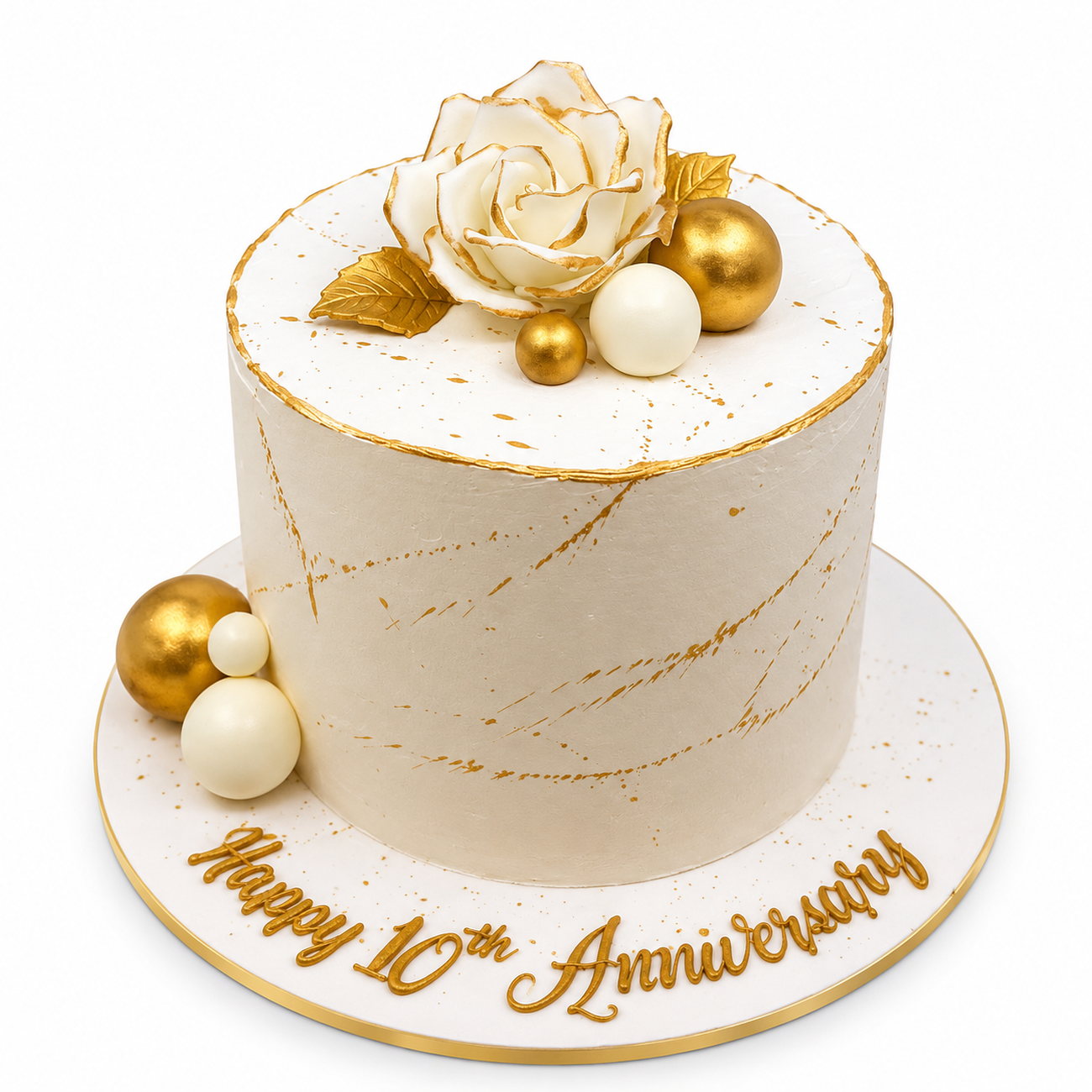Glided Decennial Celebration Cake
