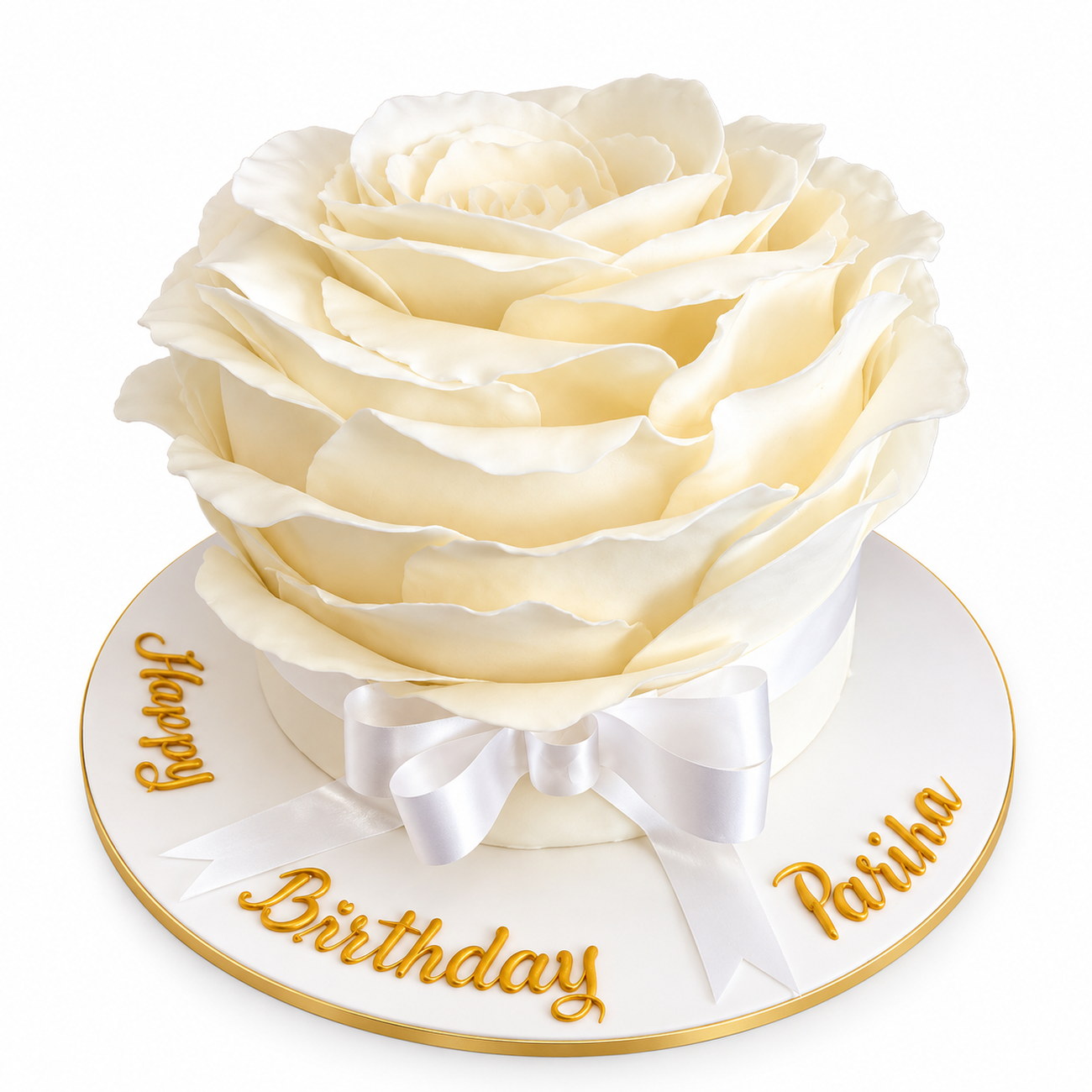 Grand White Rose Cake 2.0