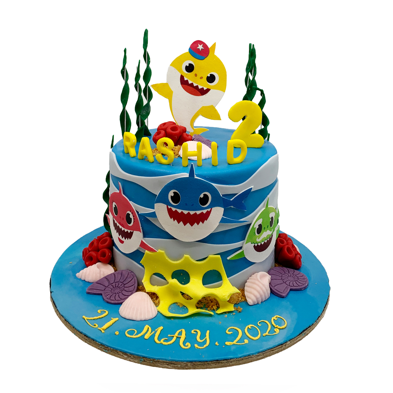 Baby Shark Theme Underwater Birthday Cake