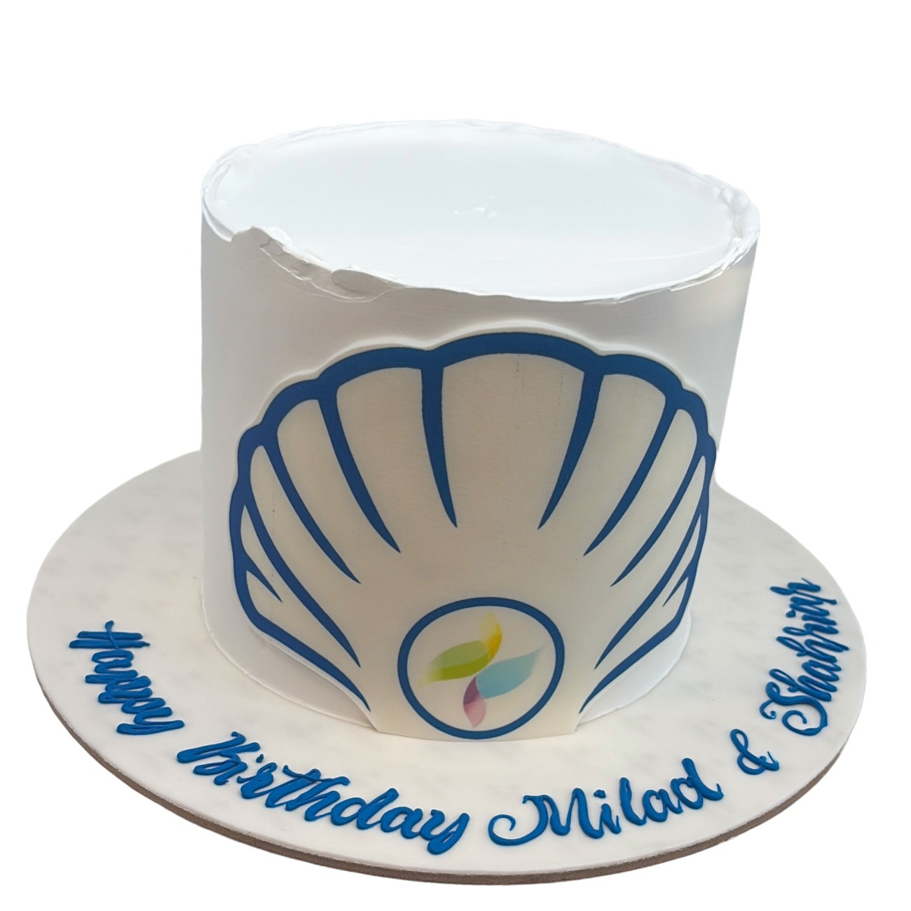 Blue Sea Shell Theme Cake