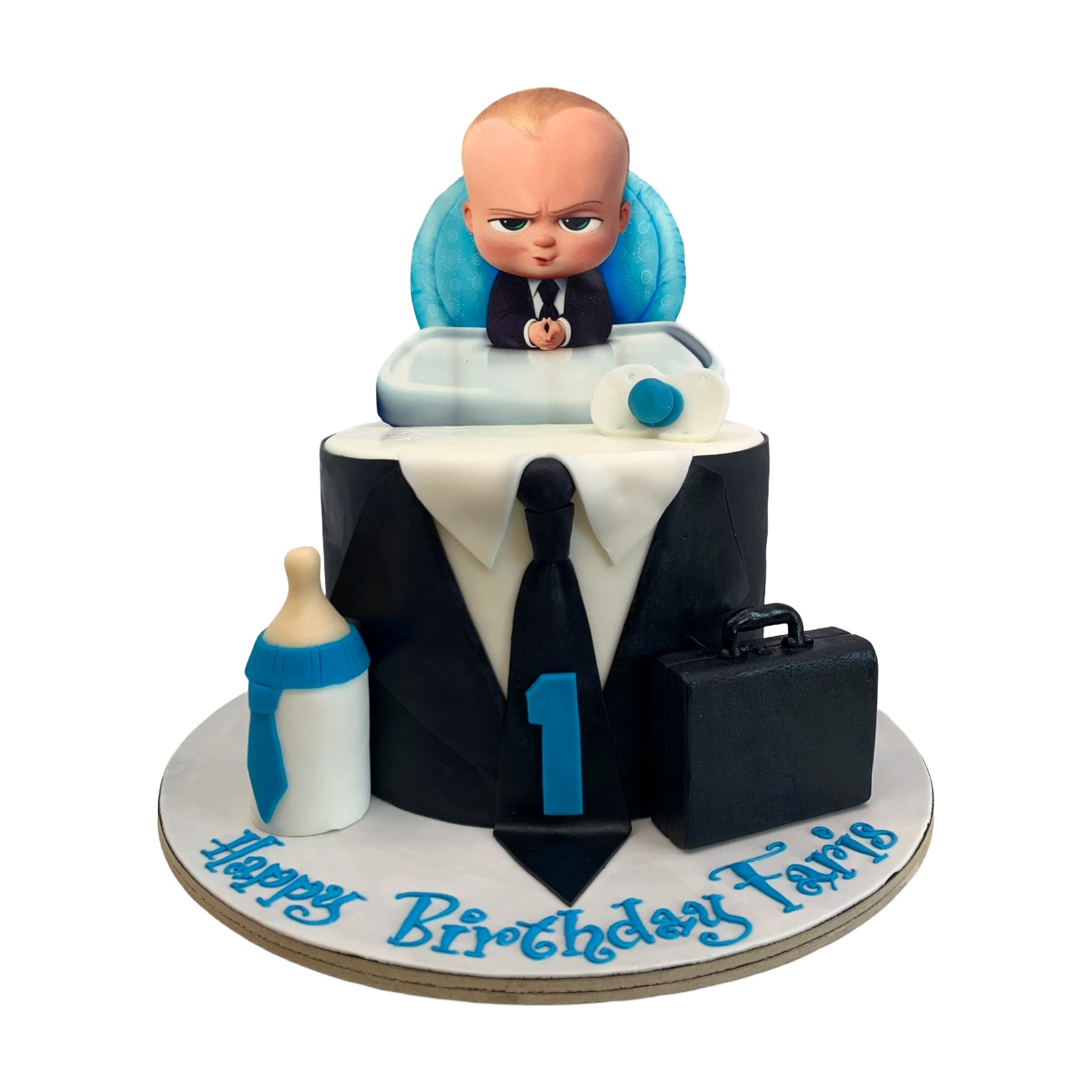 Boss Baby First Birthday Suit & Tie Cake