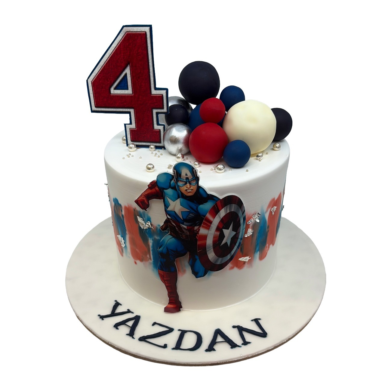 Captain America Superhero Birthday Cake