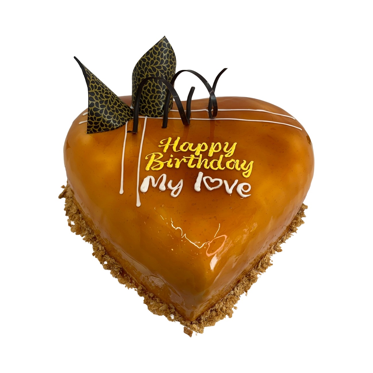 Caramel Glaze Love Cake