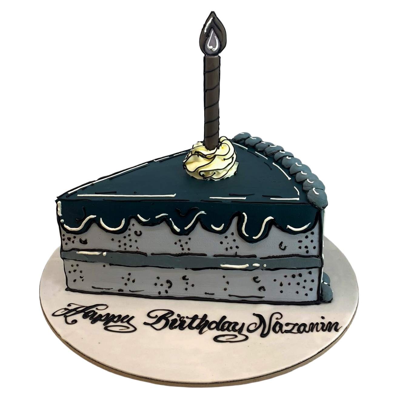 Cartoon 2D Comic Slice Cake